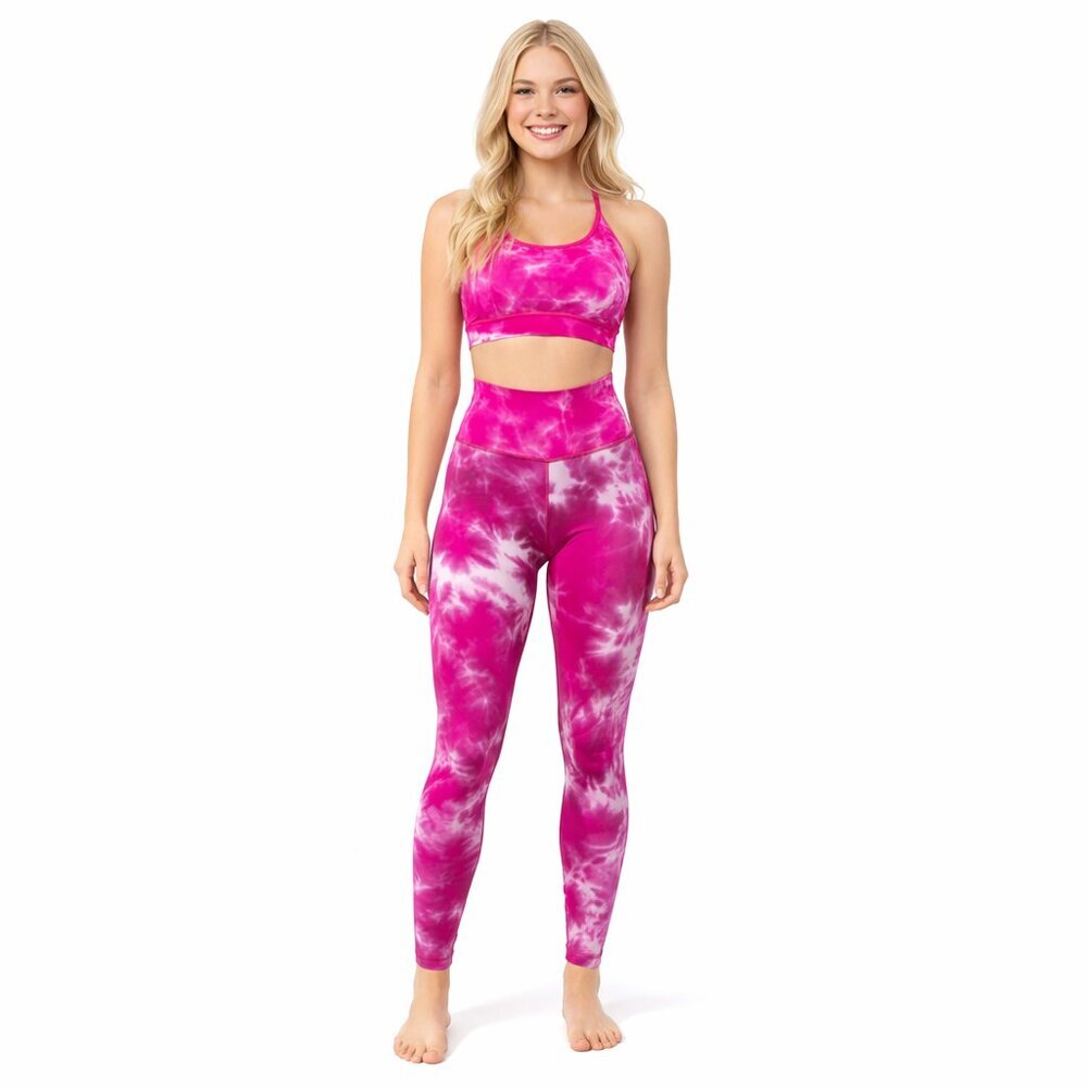 2/$30 NWT LA Society Tiedye Leggings Hot Pink XL #A1246